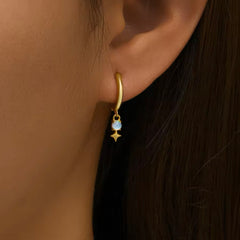 SADIE STERLING SILVER OPAL DANGLE EARRINGS