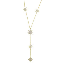 AMBER STAR PENDENT LARIAT NECKLACE