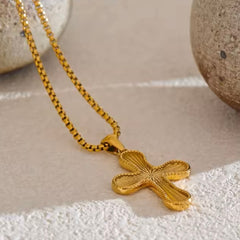 AGOSTINA GOLD CROSS NECKLACE