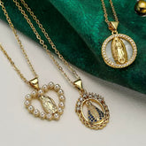 VIRGIN MARY CUBIC ZIRCONIA NECKLACE