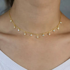 ESTANCIA STERLING SILVER CHARM NECKLACE