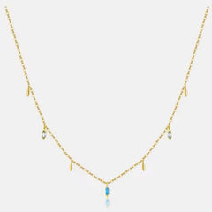 JIA STERLING SILVER TASSEL CHARM NECKLACE