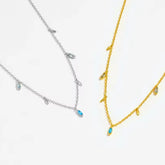 JIA STERLING SILVER TASSEL CHARM NECKLACE