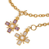 MARY CZ CROSS PENDENT NECKLACE