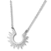 SERAFINA HALF SUN NECKLACE SILVER