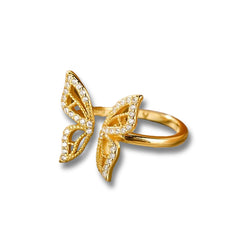 CARMELO CUBIC ZIRCONIA OPEN BUTTERFLY RING