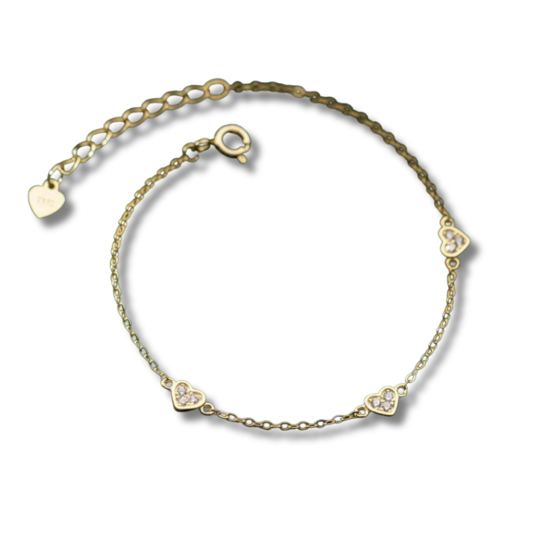 MADDIE FAITH STERLING SILVER HEART PENDENT BRACELET