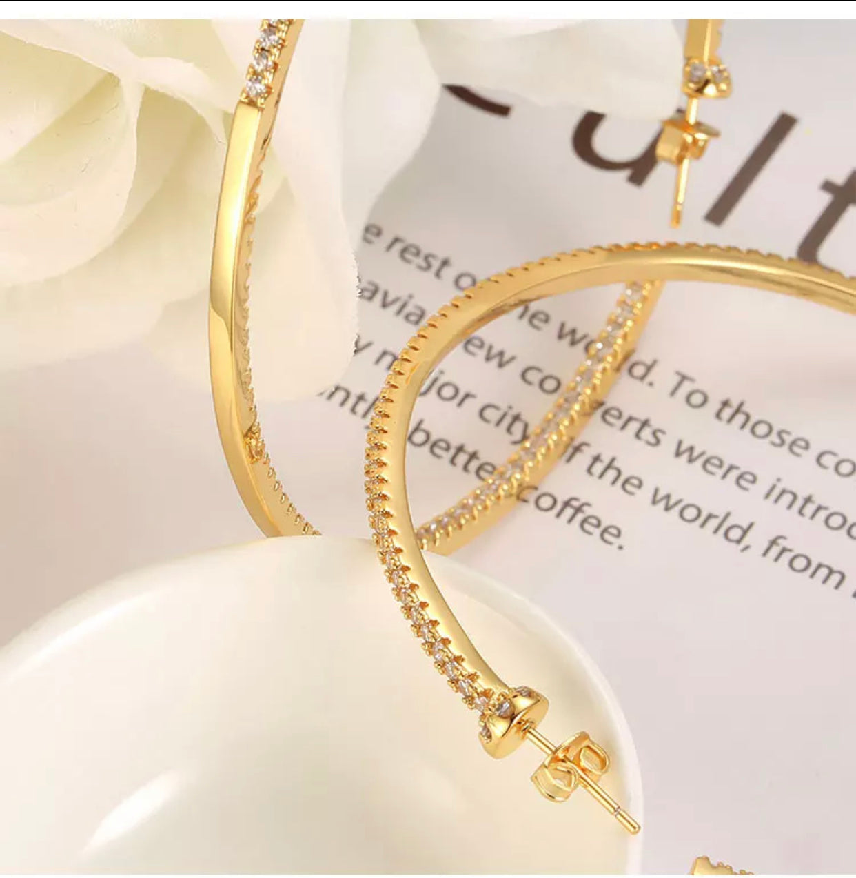 ORIANA BLING HOOP EARRINGS