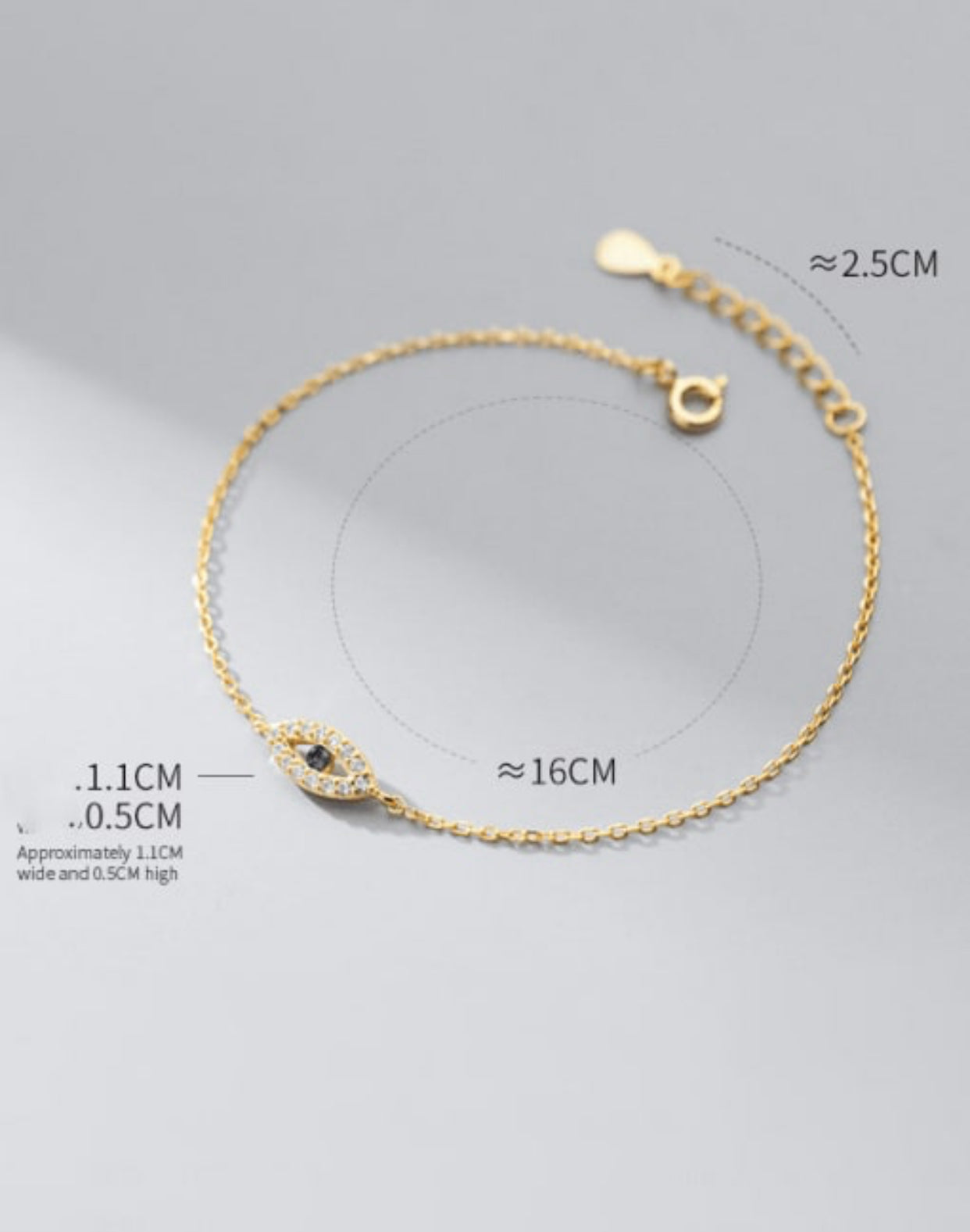ASTRA STERLING SILVER CLASSIC EVIL EYE BRACELET