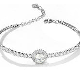 JUSTINA STERLING SILVER MOISSANITE TENNIS BRACELET