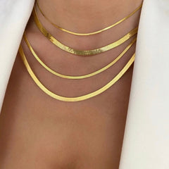 ANTONIA HERRINGBONE SNAKE CHAIN NECKLACE
