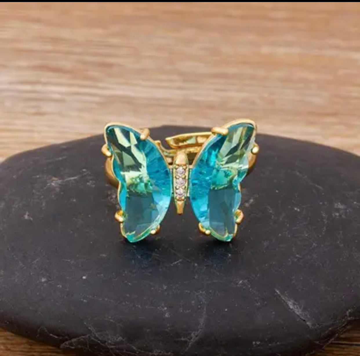 FARFALLA CRYSTAL BUTTERFLY RING