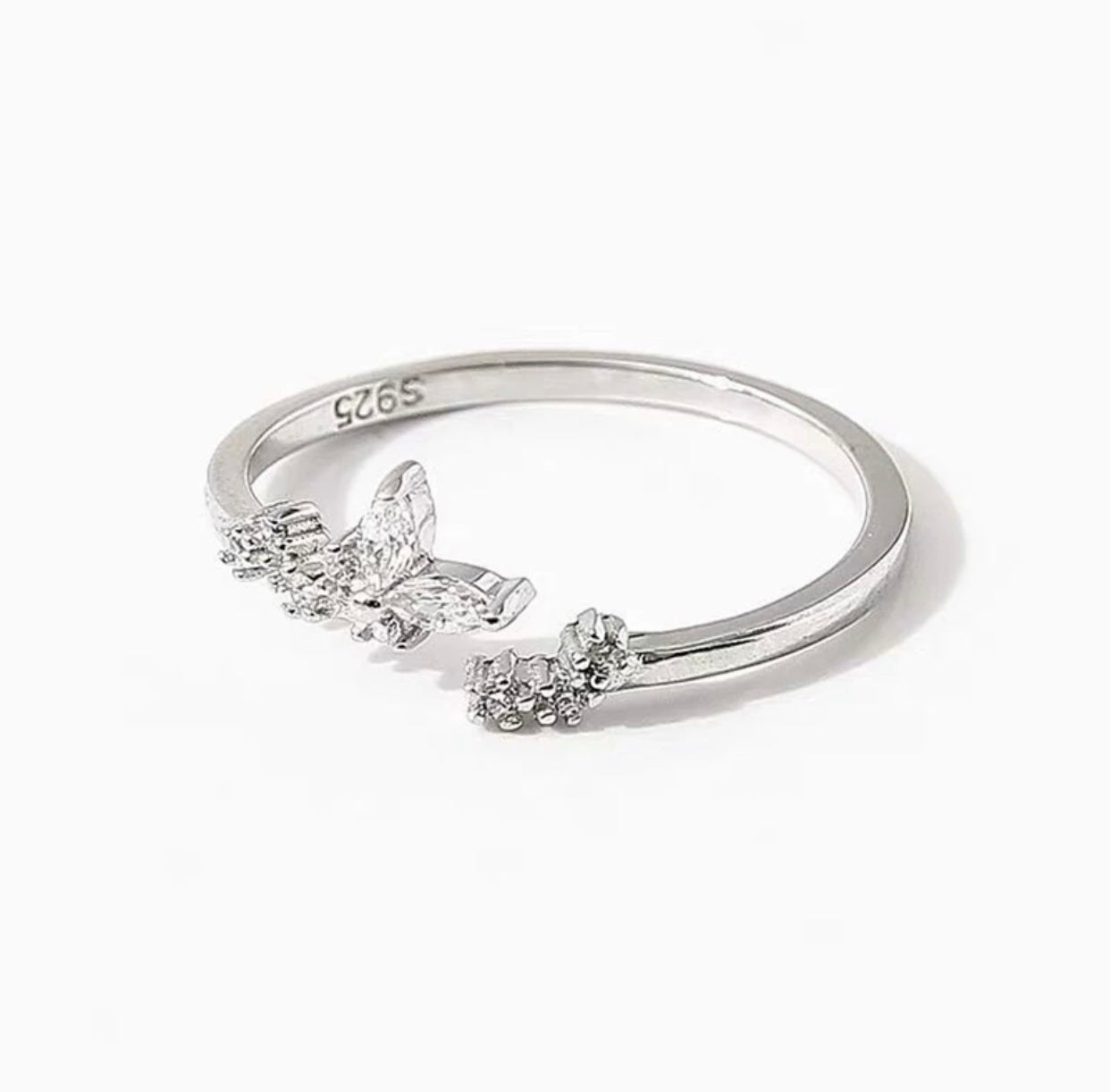 CATERNIA DAINTY BUTTERFLY STERLING SILVER RING