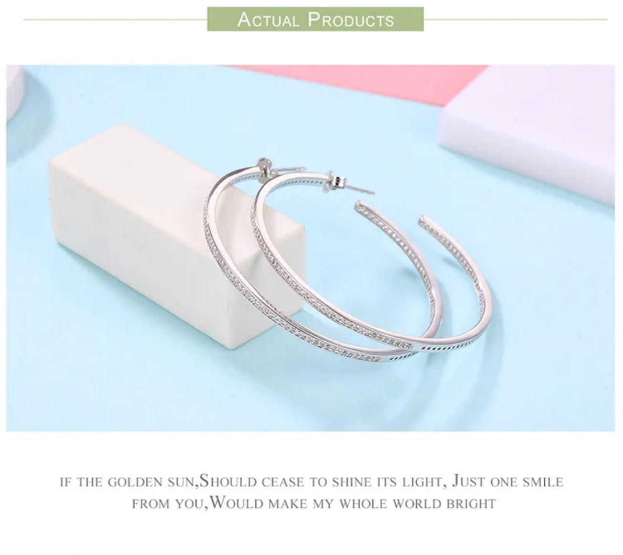 ZORAIDA STERLING SILVER PAVE HOOP EARRINGS