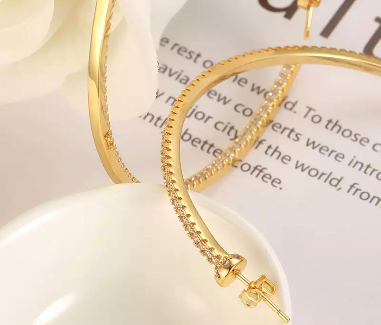 ORIANA BLING HOOP EARRINGS