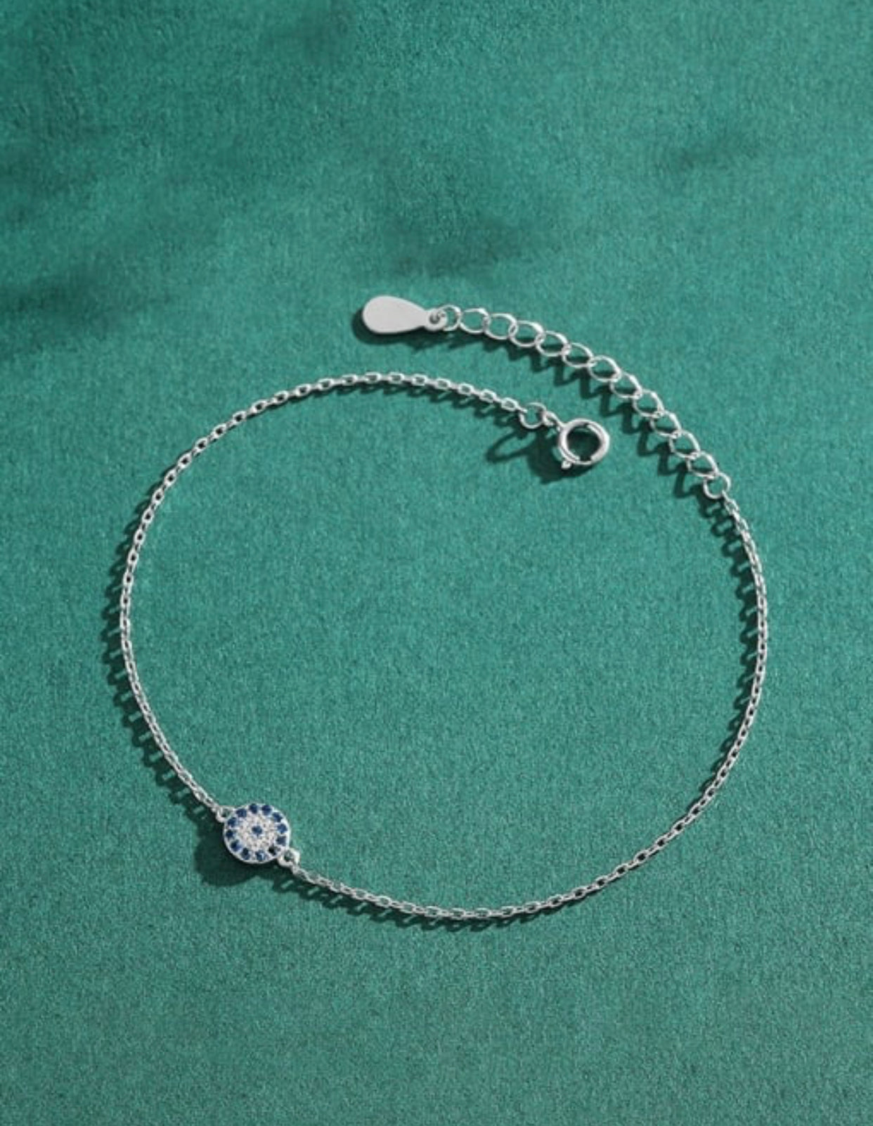 AMBROGIO STERLING SILVER EVIL EYE BRACELET