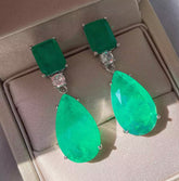 PATRIZIA PARAIBA TOURMALINE STERLING SILVER EARRINGS