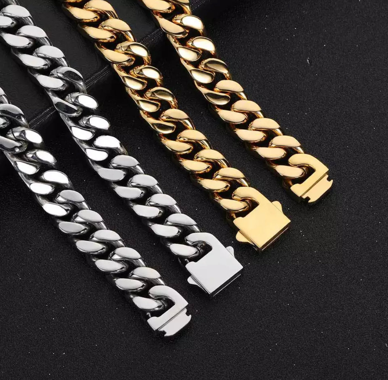 PASQUALINA CUBAN LINK WITH BOX CLASP NECKLACE
