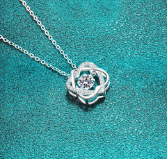 DIAMANTÉ HEART MOISSANITE PENDENT NECKLACE