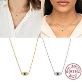AMARA STERLING SILVER EVIL EYE NECKLACE