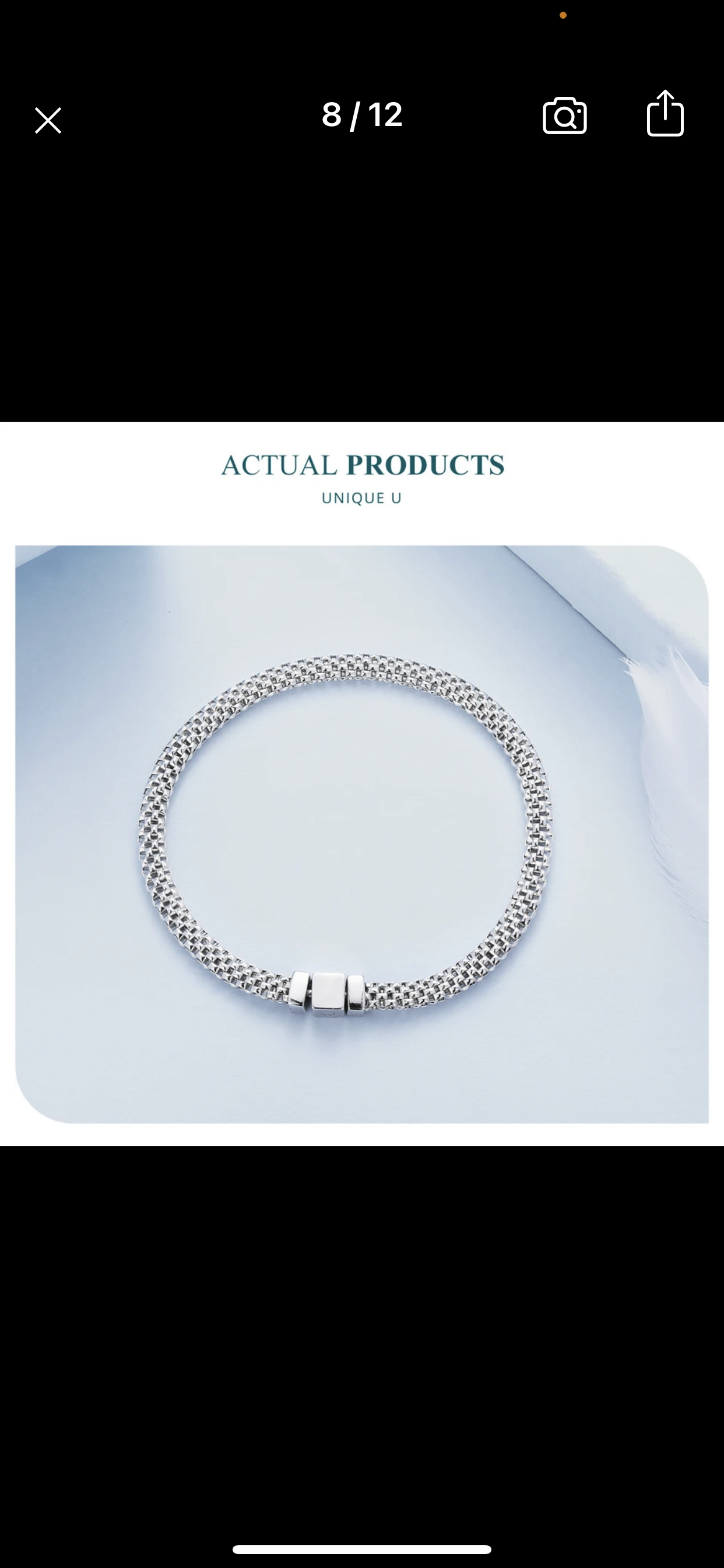 LEANDRA STERLING SILVER KNITTED SQUARE BUCKLE BRACELET