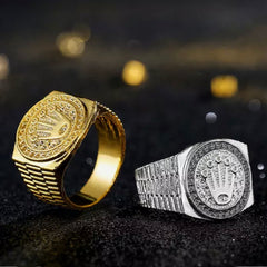 TOMASO ROLEX DESIGN MENS BLING RING