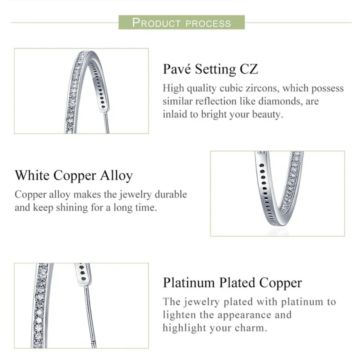 ZORAIDA STERLING SILVER PAVE HOOP EARRINGS