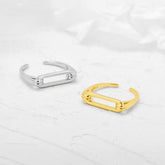 AZZURRA RECTANGLE STERLING SILVER BAND RING