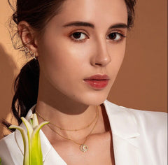 MARIANA STERLING SILVER SUN AND MOON PENDENT NECKLACE