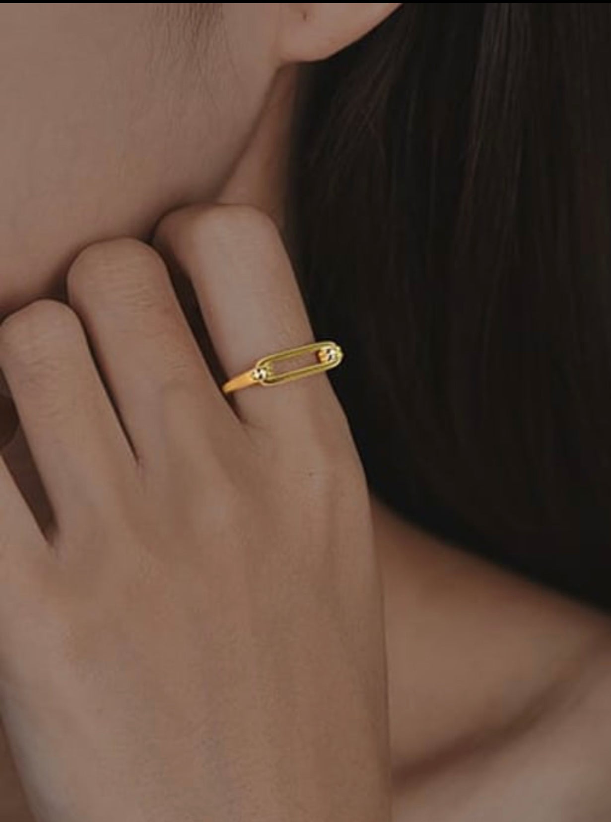 AZZURRA RECTANGLE STERLING SILVER BAND RING