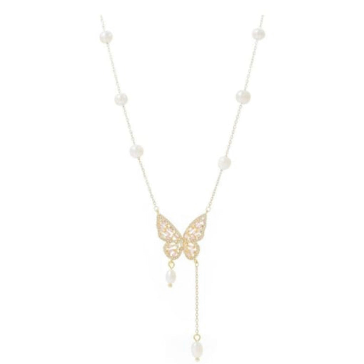 CHIARA BUTTERFLY LARIAT NECKLACE