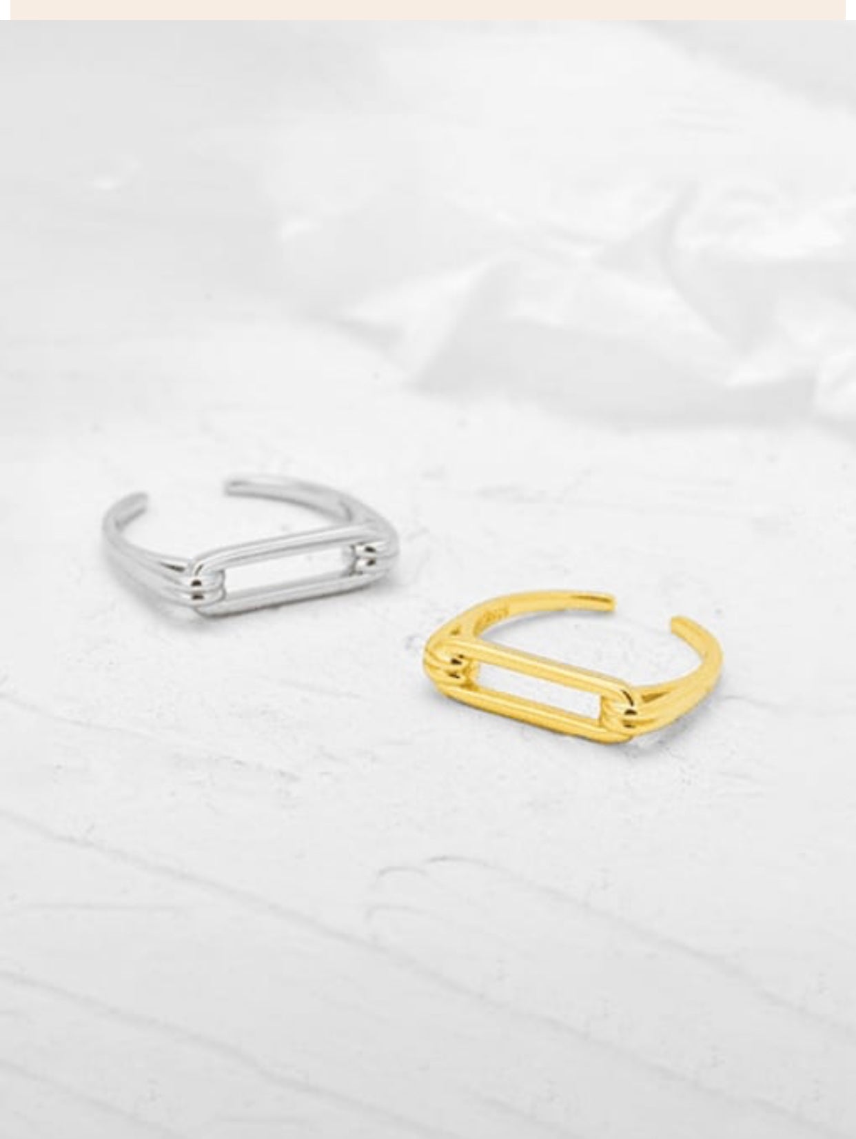 AZZURRA RECTANGLE STERLING SILVER BAND RING