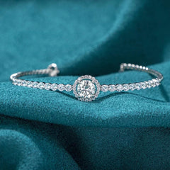 JUSTINA STERLING SILVER MOISSANITE TENNIS BRACELET