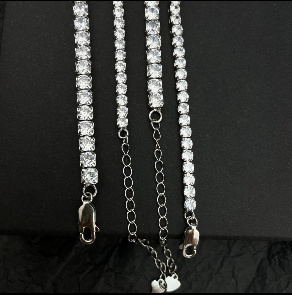 DEMETRA STERLING SILVER MOISSANITE TENNIS NECKLACE