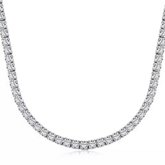 DEMETRA STERLING SILVER MOISSANITE TENNIS NECKLACE