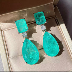 PATRIZIA PARAIBA TOURMALINE STERLING SILVER EARRINGS