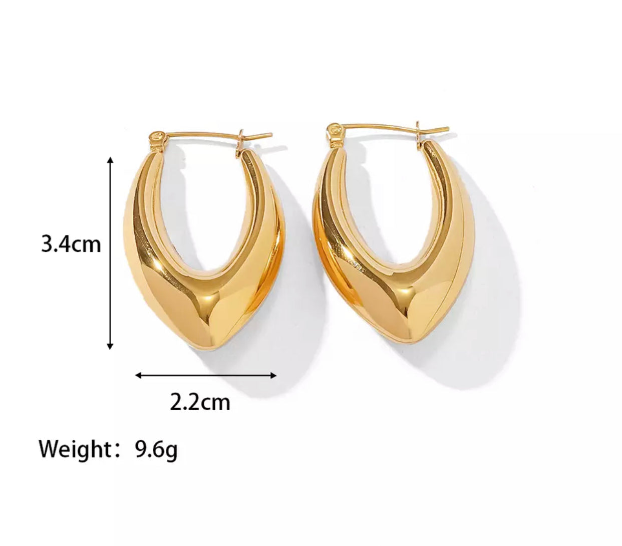ROSANNA V SHAPED CHUNKY EARRINGS