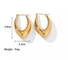 ROSANNA V SHAPED CHUNKY EARRINGS