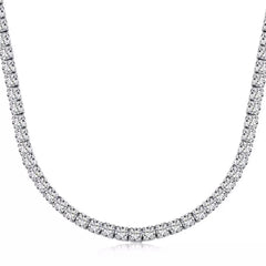 DEMETRA STERLING SILVER MOISSANITE TENNIS NECKLACE