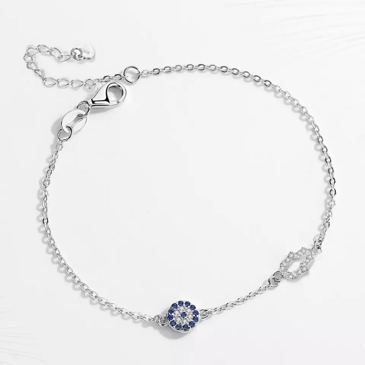 AMBROGIO STERLING SILVER EVIL EYE BRACELET