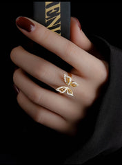 CARMELO CUBIC ZIRCONIA OPEN BUTTERFLY RING