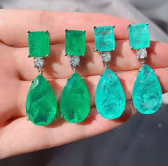 PATRIZIA PARAIBA TOURMALINE STERLING SILVER EARRINGS