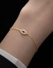 ASTRA STERLING SILVER CLASSIC EVIL EYE BRACELET