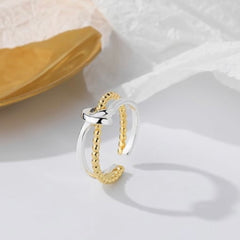 EPIPHANY STERLING SILVER KNOT BEAD RING