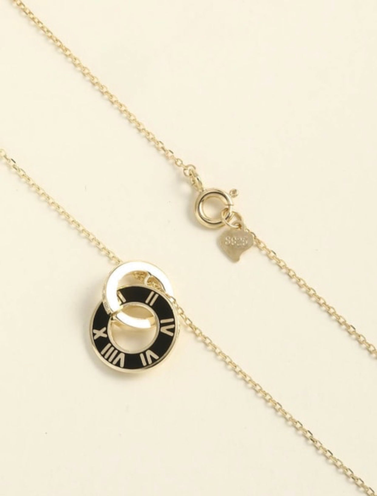 VIDA ROMAN NUMERAL LAVALIER STERLING SILVER WITH CUBIC ZIRCONIA PENDENT NECKLACE