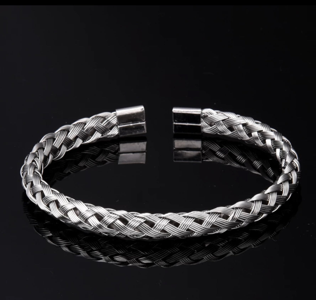 MATTEO 3 PIECE BLING BEAD CROWN MENS BRACELET