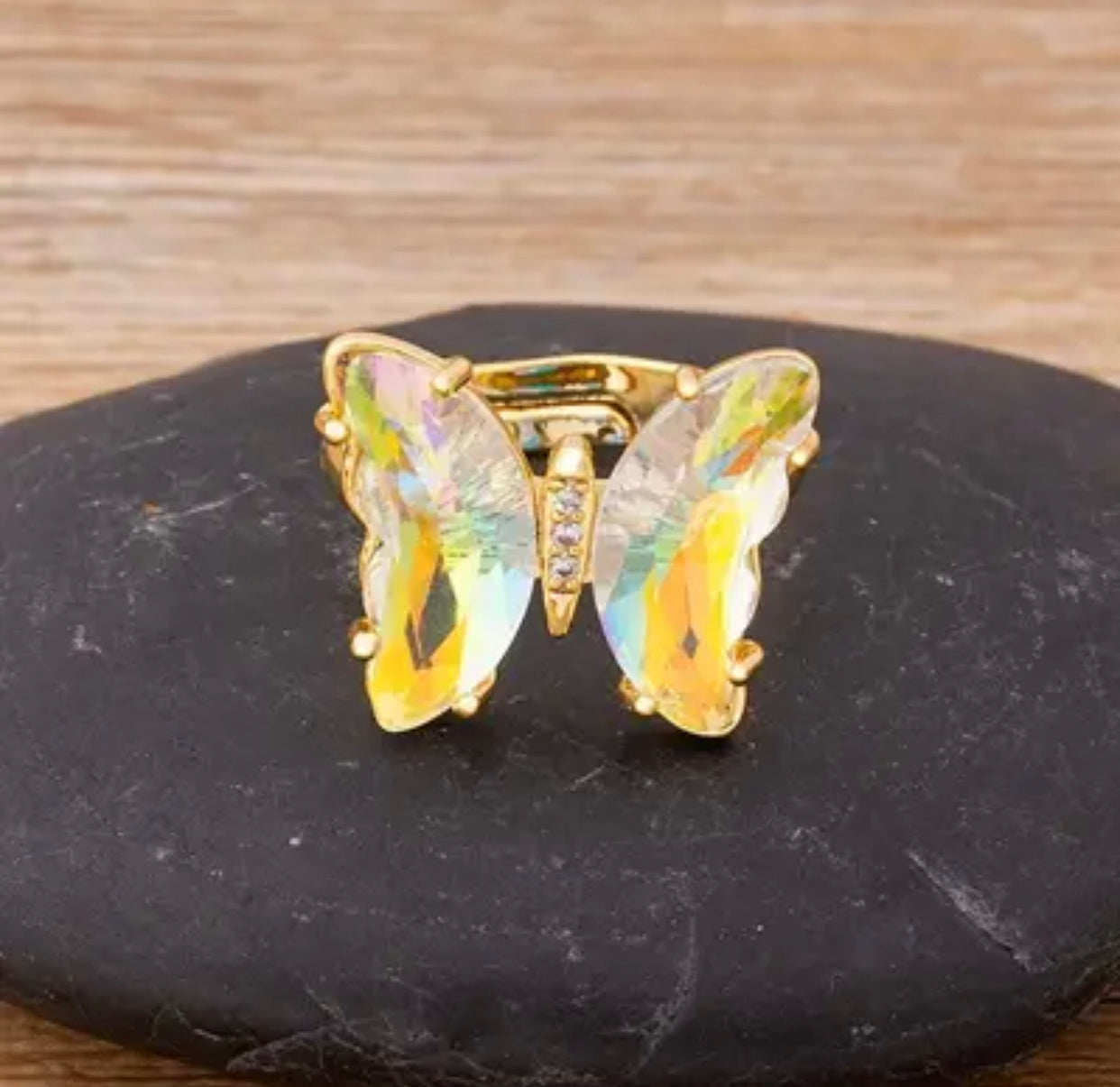 FARFALLA CRYSTAL BUTTERFLY RING