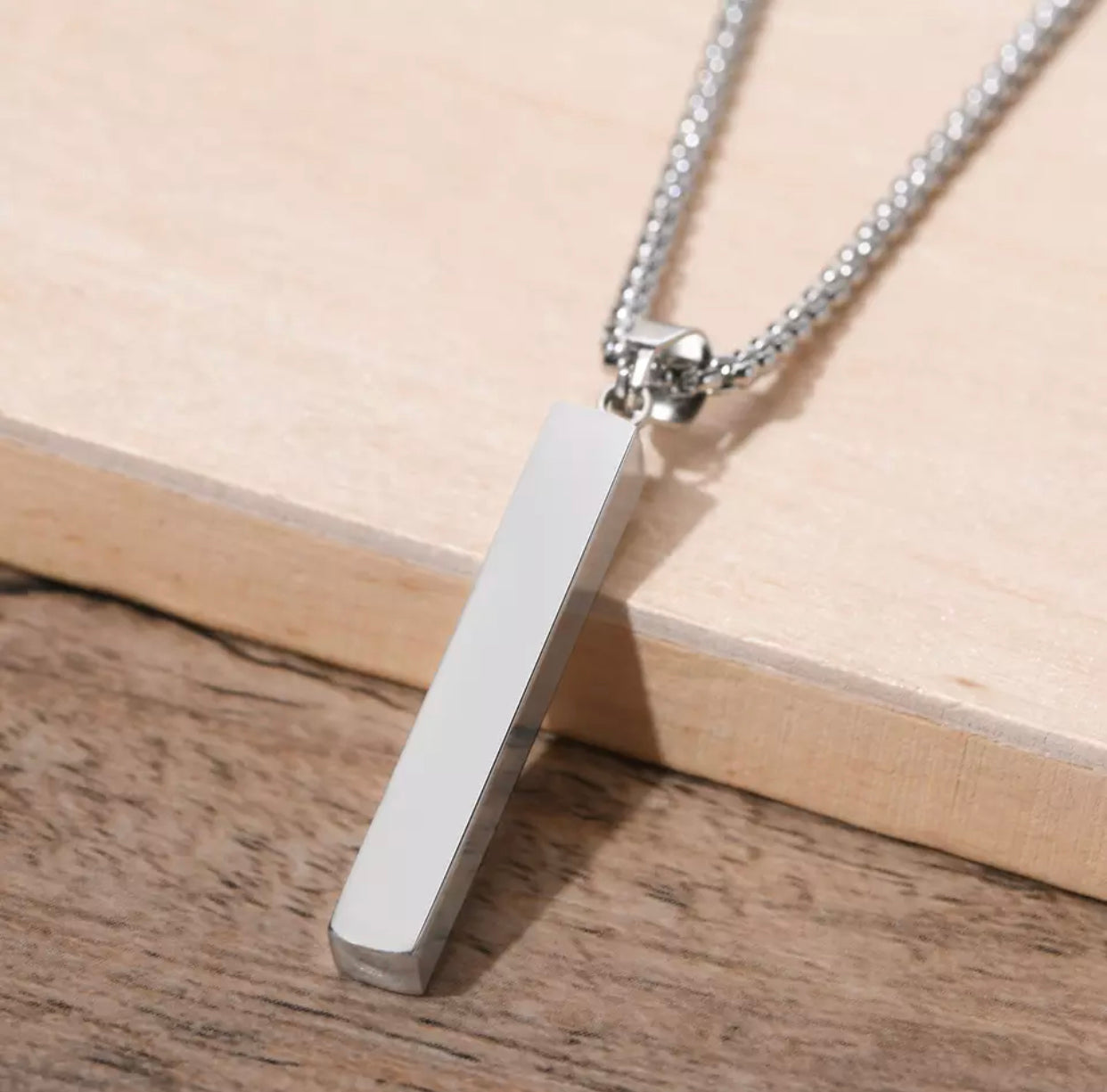 CHRISPINO MENS BAR PENDENT NECKLACE