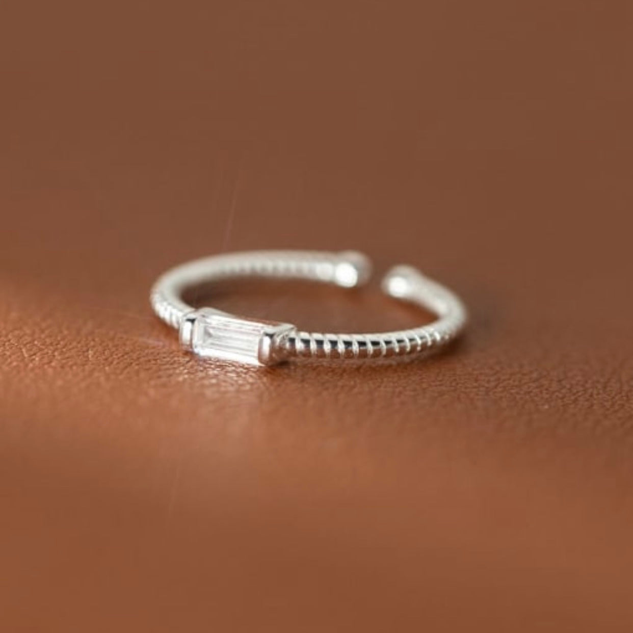 ACACIA STERLING SILVER DAINTY BAND RING