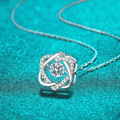 DIAMANTÉ HEART MOISSANITE PENDENT NECKLACE